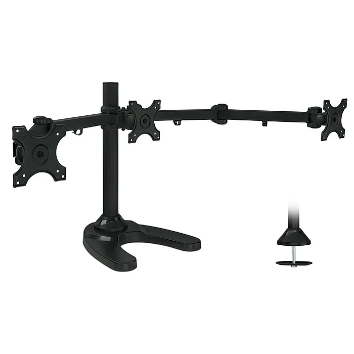 Mount-It! Mount-lt! Adjustable Monitor Mount, Up To 24", Black (MI-789)