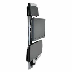 Ergotron® LX Wall Mount System, 18 1/4" X 35" X 34", Polished Aluminum/Black (45247026)
