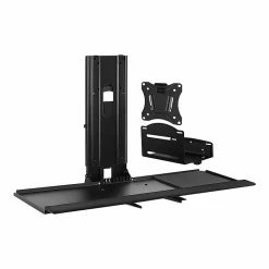 Mount-It! Mount-lt! Adjustable Monitor And Keyboard Wall Mount, Up To 32", Black (MI-7919)