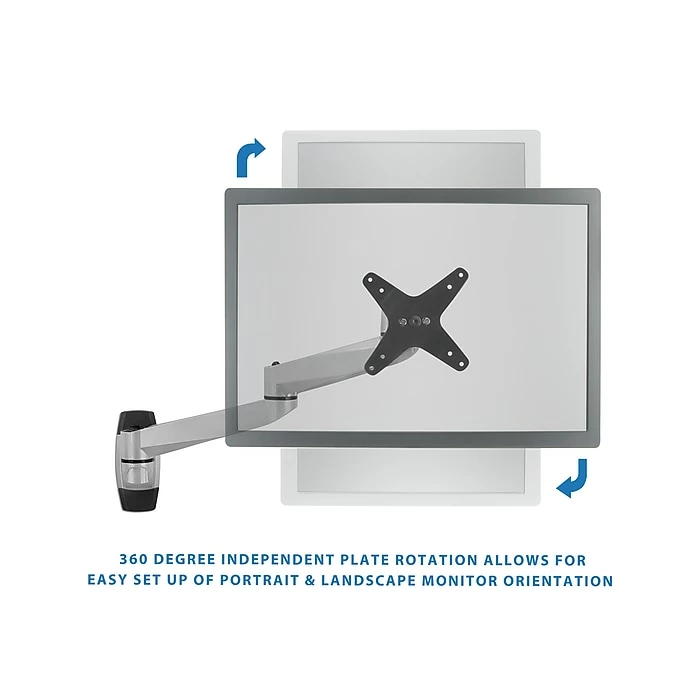 Mount-It! Modular Mount Adjustable Monitor Mount, Up To 27" Monitors, Gray/Silver (MI-33114) - Image 5