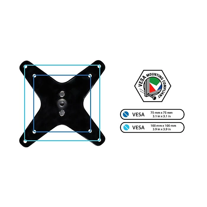 Mount-It! Modular Mount Adjustable Monitor Mount, Up To 27" Monitors, Gray/Silver (MI-33114) - Image 6