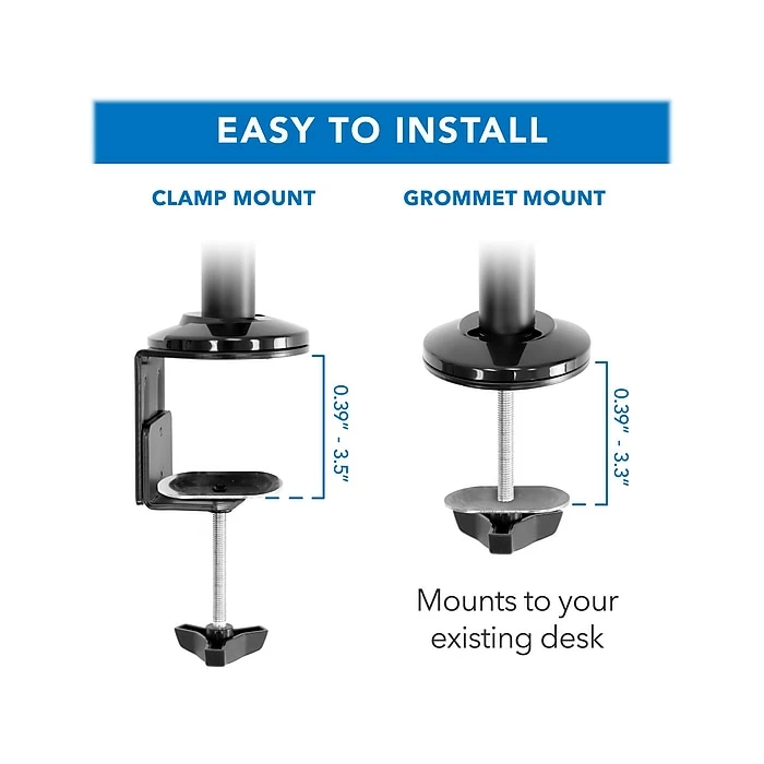 Mount-It! Adjustable Monitor Mount, Up To 32", Black (MI-7996) - Image 6