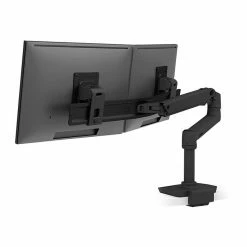 Ergotron LX Desk Dual Direct Arm Monitor Mount, Up To 26", Matte Black (45-627-224)