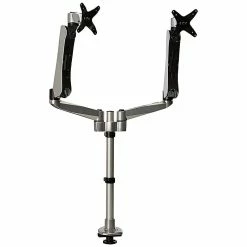 Mount-It! Modular Adjustable Monitor Mount, Up To 27" Monitors, Gray/Silver (MI-45111B)