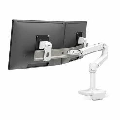 Ergotron LX Desk Dual Direct Arm Monitor Mount, Up To 26", White (45-627-216)