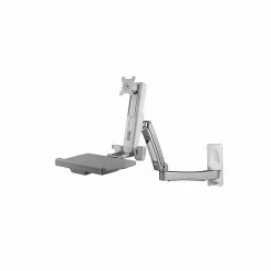 Amer Adjustable Monitor Mount, Up To 24", Gray (AMR1AWSL)