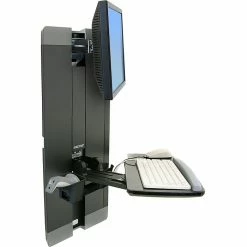 Ergotron Monitor Stand, 9" Vertical Lift, Black (60-609-195)