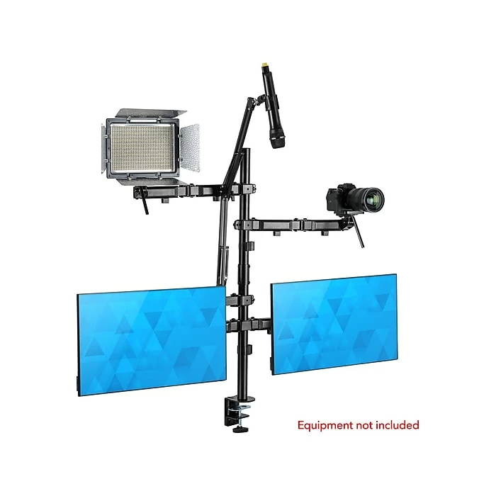 Mount-It! All-in-One Adjustable Studio Camera Setup Dual Mount, Up To 32", Black (MI-482) - Image 2