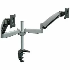 Mount-It! Dual Monitor Mount, Up To 27" Monitors, Silver (MI-7C024)