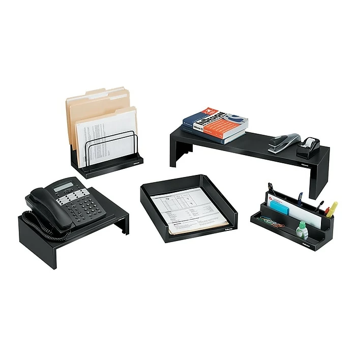 Fellowes Designer Suites Desk Shelf, Black (8038801) - Image 6