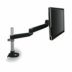 3M™ Dual-Swivel Monitor Arm, Grasp Monitor To Adjust Tilt, Rotate, Swivel, Holds Monitors Up To 30 Lbs. And ≤27" (MA140MB)