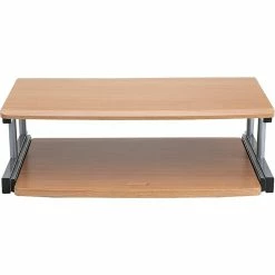 Mind Reader 2 Tier Monitor Riser, Brown (2TSLIDE-BRN)