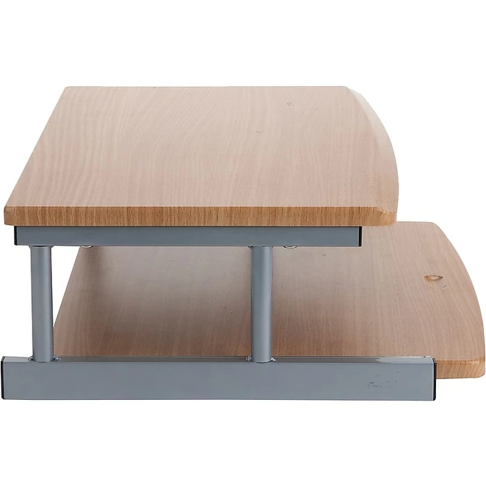 Mind Reader 2 Tier Monitor Riser, Brown (2TSLIDE-BRN) - Image 3