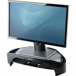 Fellowes Smart Suites Monitor Riser Plus, Adjustable, Up To 21", Black (8020801)