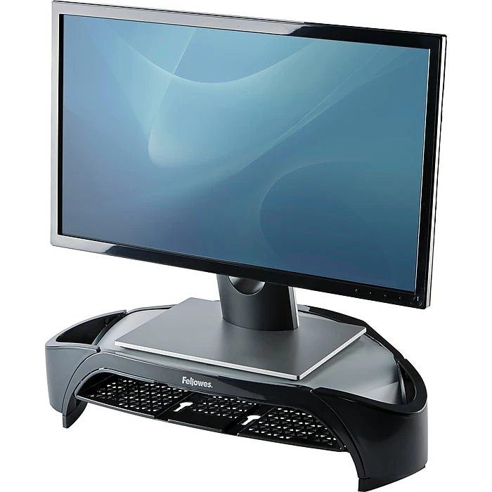 Fellowes Smart Suites Monitor Riser Plus, Adjustable, Up To 21", Black (8020801)