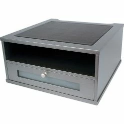 Victor Technology Wood Monitor Riser, Classic Silver (S1175)