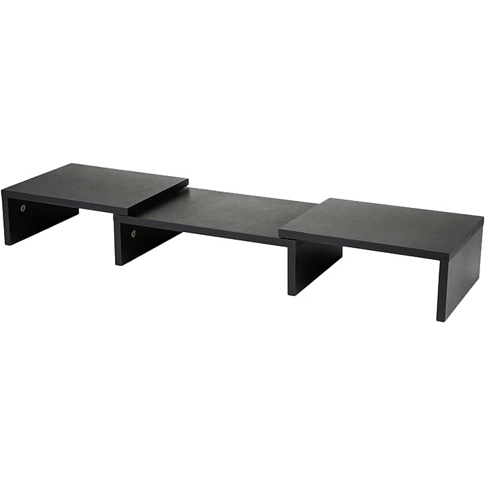 Mind Reader 2 Tier Adjustable Monitor Riser, Black (MDFMOND-BLK)