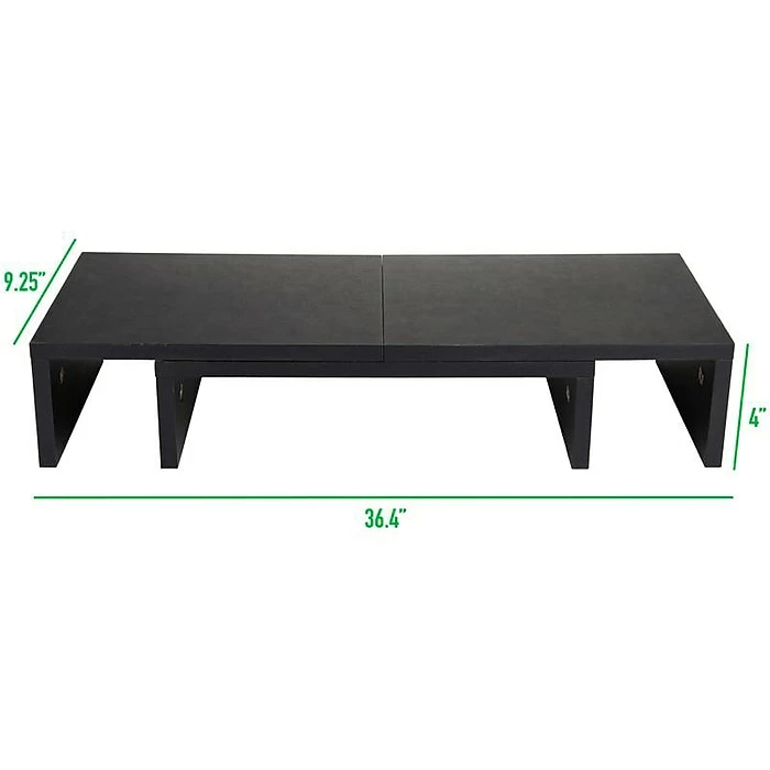 Mind Reader 2 Tier Adjustable Monitor Riser, Black (MDFMOND-BLK) - Image 8
