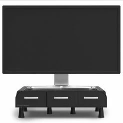 Mind Reader PC, Laptop, IMAC Monitor Stand And Desk Organizer, Black (MONSTA3D-BLK)