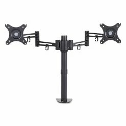 Alera®, ActivErgo Pole-Mounted Monitor Arm, Dual Monitors, Black