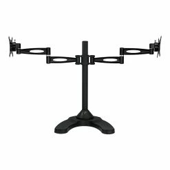Mount-It! Dual Monitor Stand, Up To 27" Monitors, Black (MI-792)