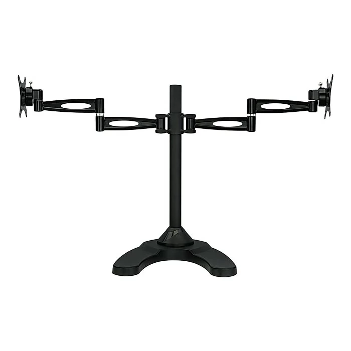 Mount-It! Dual Monitor Stand, Up To 27" Monitors, Black (MI-792)
