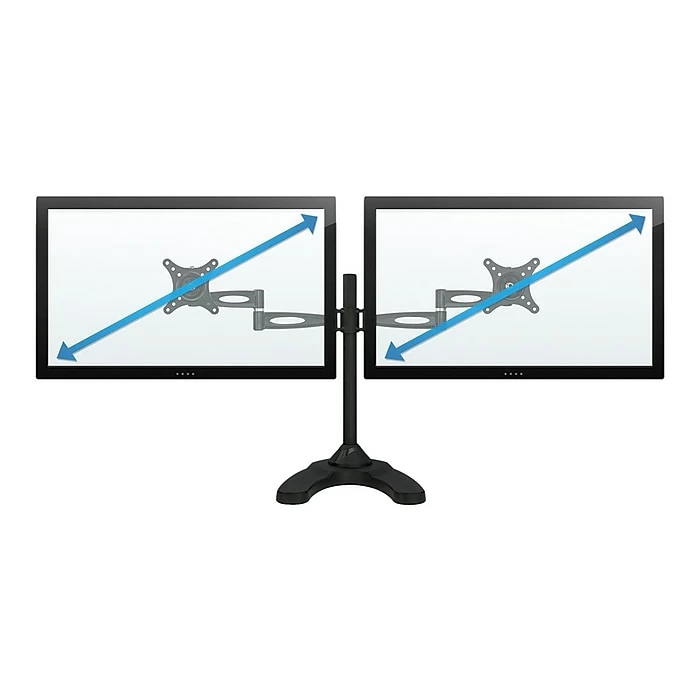 Mount-It! Dual Monitor Stand, Up To 27" Monitors, Black (MI-792) - Image 5