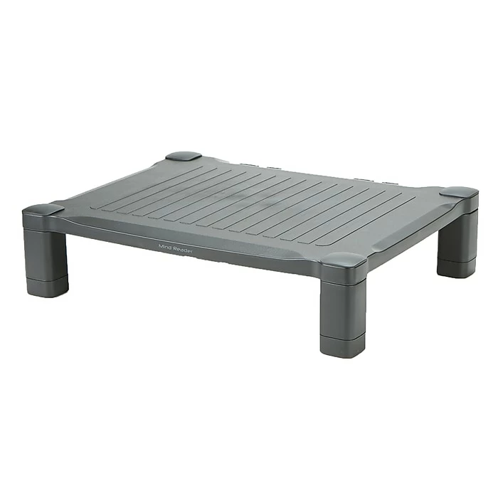 Mind Reader Adjustable Plastic Monitor/Laptop Stand, Black (PLMONST-BLK) - Image 3