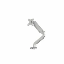 Fellowes Platinum Series Adjustable Single Monitor Arm, Up To 32", Silver (8056401)
