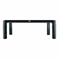 3M™ Adjustable Monitor Laptop Stand, Adjust Height From 1.7" To 5.5", Holds Up To 20 Lbs., 16" X 12", Black (MS85B)