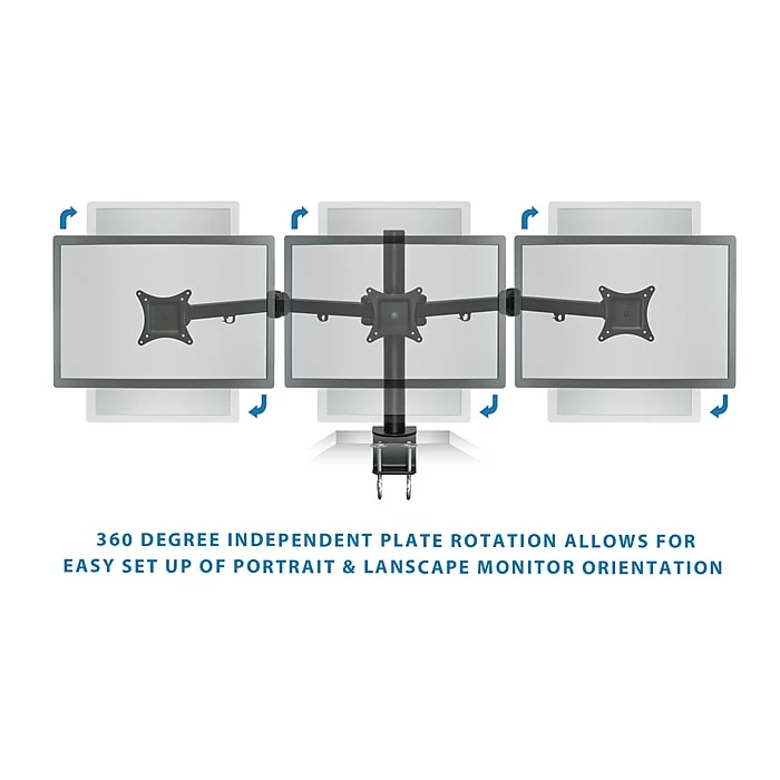 Mount-It! Full-Motion Triple Monitor Desk Mount For 13"-24" ' Screens (MI-753) - Image 3