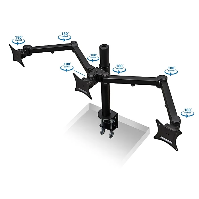 Mount-It! Full-Motion Triple Monitor Desk Mount For 13"-24" ' Screens (MI-753) - Image 4