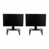 Mind Reader Adjustable Monitor Riser Stands, Black, Set Of 2 Stands (4LEGM2PK-BLK)