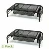 Mind Reader Metal Mesh Monitor Stand And Desk Organizer With Drawer, Monitor Riser, Black , 2/Pack (2MESHMON-BLK)