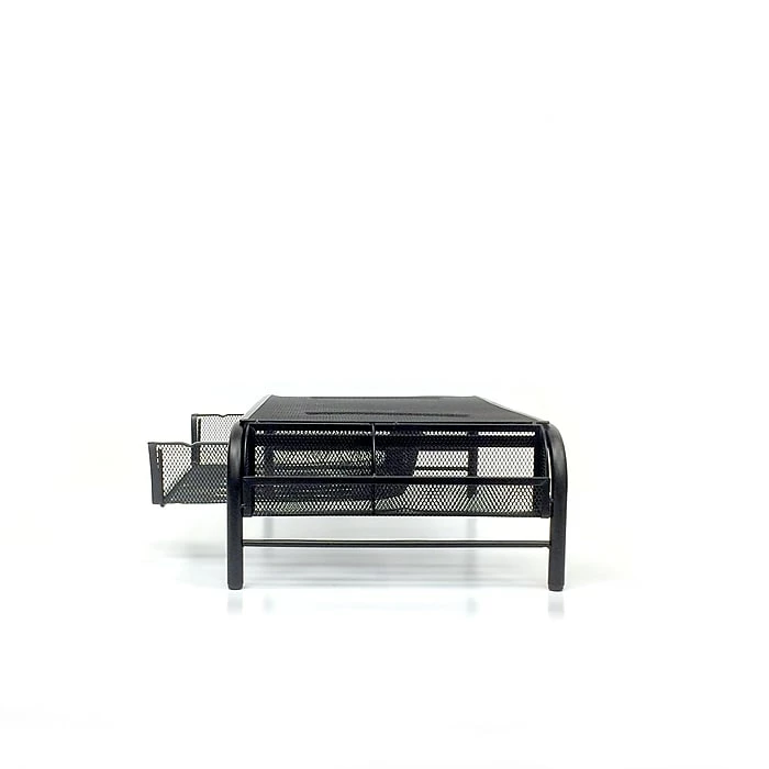 Mind Reader Metal Mesh Monitor Stand And Desk Organizer With Drawer, Monitor Riser, Black , 2/Pack (2MESHMON-BLK) - Image 5