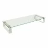 Mount-It! Monitor Stand, Clear/Silver (MI-7262-DS)