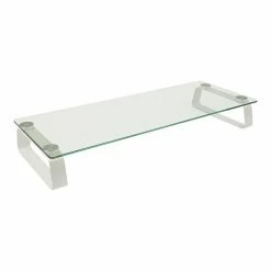 Mount-It! Monitor Stand, Clear/Silver (MI-7262-DS)