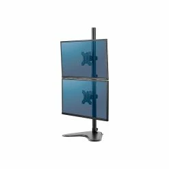 Fellowes Professional Series Freestanding Dual Stacking Monitor Arm, Up To 32", Black (8044001)