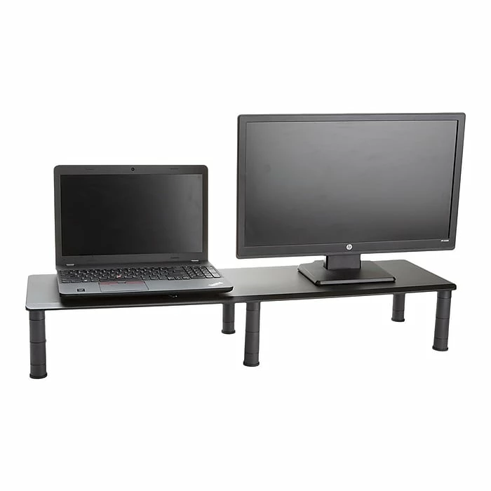 Mind Reader Adjustable Monitor Stand, Black (DUBMO-BLK) - Image 2