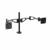 Fellowes Professional Series Depth Adjustable Dual Monitor Arm, Up To 32", Black (8041701)