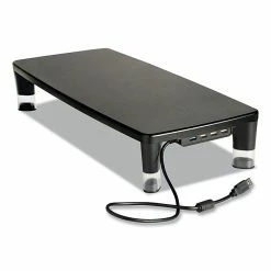 3M™ Monitor Stand, 21.6 X 9.4 X 2.7 To 3.9, Black/Clear, Supports 33 Lb. (MS100B)