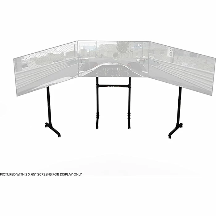 Next Level Racing Adjustable Triple Stand, Up To 65" Monitor, Matte Black (NLR-A010) - Image 3