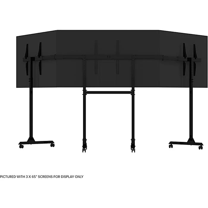 Next Level Racing Adjustable Triple Stand, Up To 65" Monitor, Matte Black (NLR-A010) - Image 4