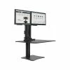 Victor Technology High Rise™ Manual Dual Monitor Standing Desk, 28" W, Laminate Wood (DC350)