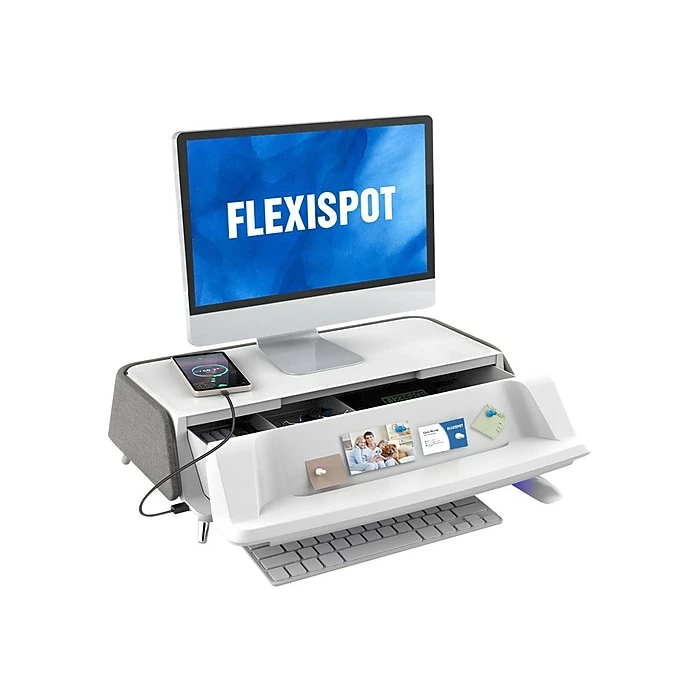 Flexispot MonitorStand Workstation, 17"-30" Monitor, Gray (S6G) - Image 3