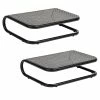 Mind Reader Metal Monitor Stand Riser, Chord Management For IMac/Printer/Laptop/PC, Holds 40 Lbs., 2 Pack, Black (2CHORDMON-BLK)