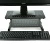 Mind Reader Monitor Stand Riser, 2 Tier, Ventilated Metal For Computer Monitor, Laptop, Storage For Keyboard, Black (MON2T-BLK)