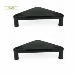 Mind Reader Monitor Stand Riser, For Computer Monitor, Laptop, 2/Pack, Black (2PLTRISTA-BLK)