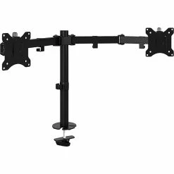 Bush Business Furniture Adjustable Dual Monitor Arm, 17"-32", Satin Black (AC99893-03)