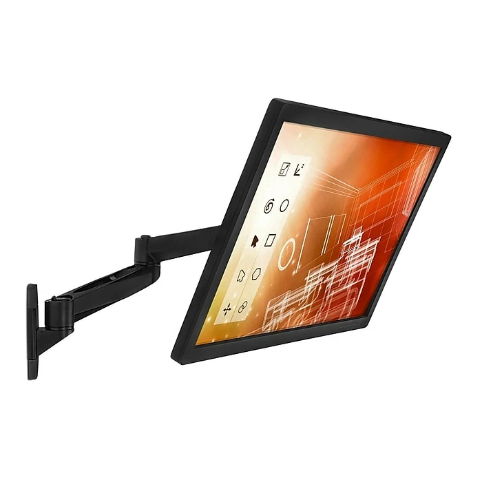 Mount-It! Modular Mount Adjustable Monitor Stands, Up To 27" Monitors, Black (MI-33114-BLK)